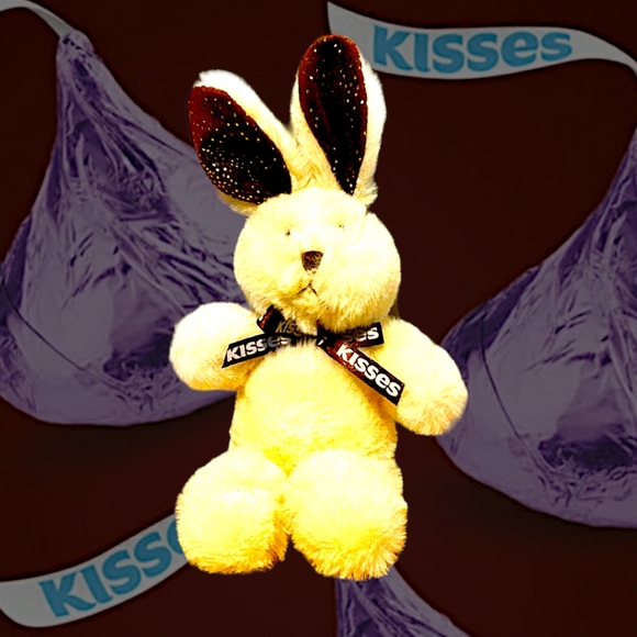 Hersheys Kisses Easter Bunny Rabbit Plush Toy Stuffed Animal 8" Galerie Lovey - Picture 4 of 8